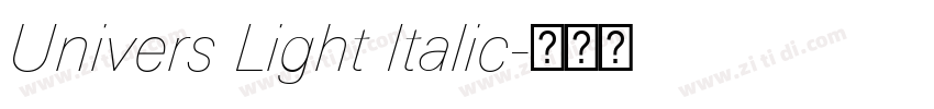 Univers Light Italic字体转换